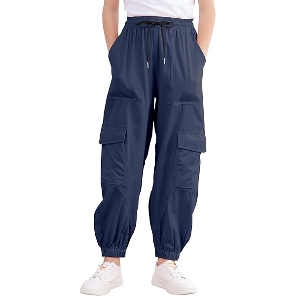 Amazon.com: SANGTREE Girls Lightweight Cargo Pants High