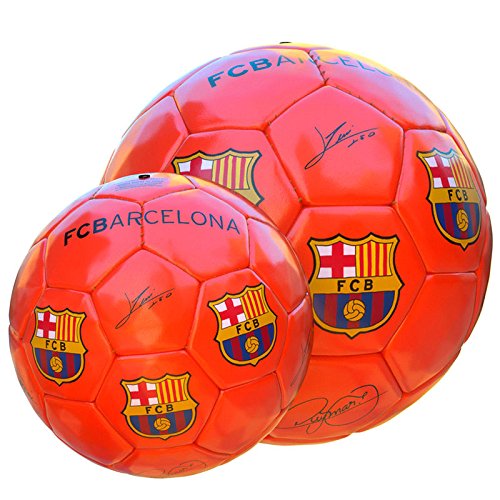 Balon FC Barcelona Naranja Fluorescente Mediano: Amazon.es ...