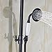 Rozin Bathroom Dual Knobs Mixer Shower Set 8-inch Rain Showerhead with Hand Spray Oil Rubbed Bronze