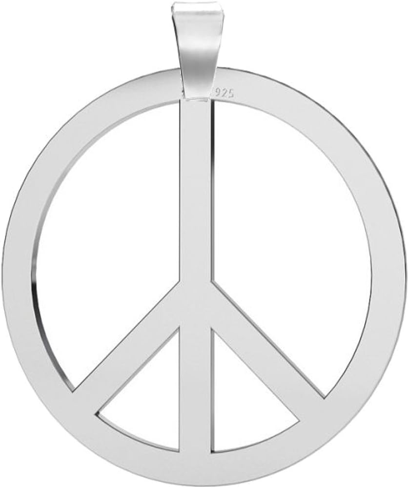 FASHIONS FOREVER® 925 Sterling Silver Icon Of Peace Necklace Pendant-Charm