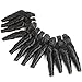 Molefi Brazilian Funmi Hair Curly Weave 3 Bundles with Lace Closure Spiral Curl Hair Bundles with 4x4 Closure 100% Human Hair Extensions 50g/pc Natural Black (8 8 8 +8)