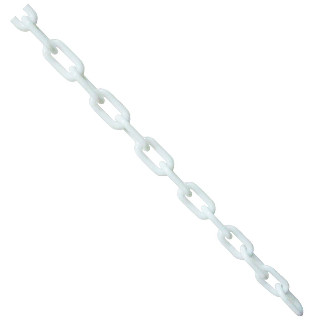 25m x 6mm Plastic Barrier Chain Link Safety Decorative Garden Fence - White