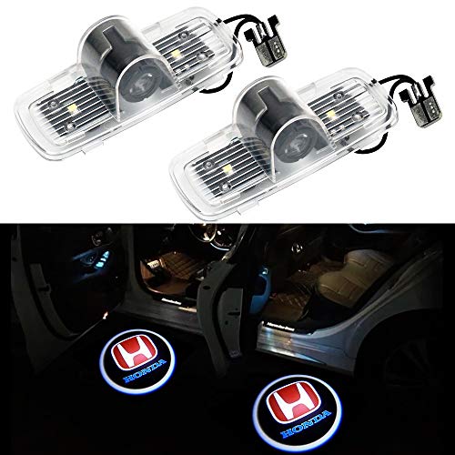 Car Logo LED Door Courtesy Welcome Light,Homose Ghost Shadow Lamp Projector For Honda(pack of 2)