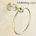 AUSWIND European Gold Polished Crystal Towel Rings Brass Wall Mounted with False Clear Crystal Decorate Bathroom Accessories