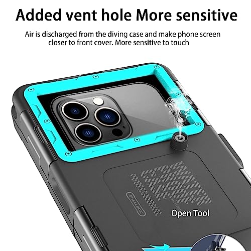 Waterproof Smartphone Case IPX8 Waterproof Mobile Phone Holder 15 m Underwater Compatible for iPhone 17 Air 16e 16 15 Plus 17 16 15 Pro 17 16 15 Pro Max Samsung S25 S24