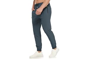 SPOSULEI Mens Joggers Lightweight Athletic Hiking Pants Quick Dry Running Track Gym Sweatpants with Zipper Pockets