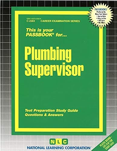 Plumbing Supervisor (Profession Examination Sequence)