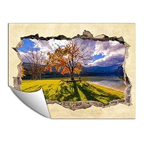 Wall Paper Small Wall Mural Creative 3D Photo Wall Art Removable Wall Decoration for Bedroom Living Room - 24x32 inches