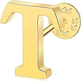 Initial Letter Lapel Pins for Men Women Personalized Name Brooch Pins for Men Suits Hats Metal Button Pins Gold A-Z