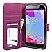 BLU Studio 6.0 HD D650a Case, Abacus24-7 BLU Studio 6.0 HD Wallet Case with Flip Cover, Stand and Pockets for ID, Credit Cards - Purple BLU Studio 6.0 HD D650a Flip Case