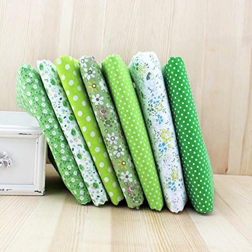 Insunte (TM) 7pcs 50cm x47cm-50cm plain thin Patchwork Cotton dobby Fabric Floral Series Quilt Charm Quarters Bundle Sewing