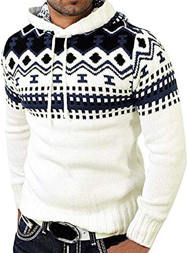 Muranba Men's Autumn Winter Pullover Knitted Coat Hooded Sweater
