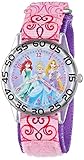 Disney Kids' W001192 Time Teacher Princess Watch with Pink Nylon Band