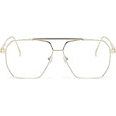 willochra Retro Oversized Square Sunglasses for Women and Men Vintage Pilot Shades Classic Large Metal Sun Glasses