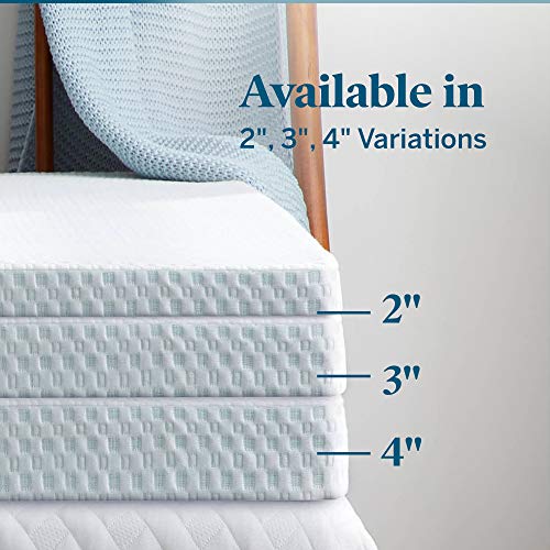 Lucid 3 Inch Mattress Topper King Memory Foam Bamboo Charcoal