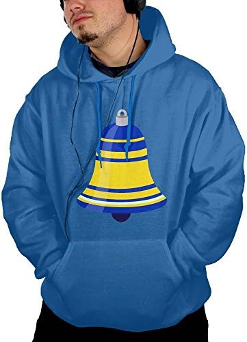RFMOJEUAOV Men's Bell Christmas Tree Fashion Hoodies Pullover Hooded Sweatshirt 100% Cotton