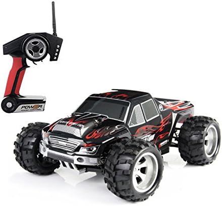 DKRC A979 2.4G Radio Remote Control RC Truck 4x4 Kid Toy Model Scale 1:18 New Shockproof Rubber wheels Buggy Highspeed Off-Road (Black)