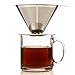 One Cup Coffee Maker by HouseBasics, Pour Over Coffee Dripper made with Stainless Steel Micro Mesh, Filterless, Reusable