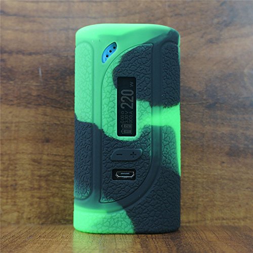ModShield for Eleaf iKonn 220W TC Silicone Case ByJojo Skin Cover Sleeve Wrap Shield (Green/Black)