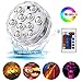 Submersible Led Lights - Waterproof Underwater Lights with IR Remote,16 Color Changing Battery Operated Tea Lights for Pumpkins,Hot Tub,Aquarium,Pool,Wedding,Christmas Party and Halloween Decor 1pack