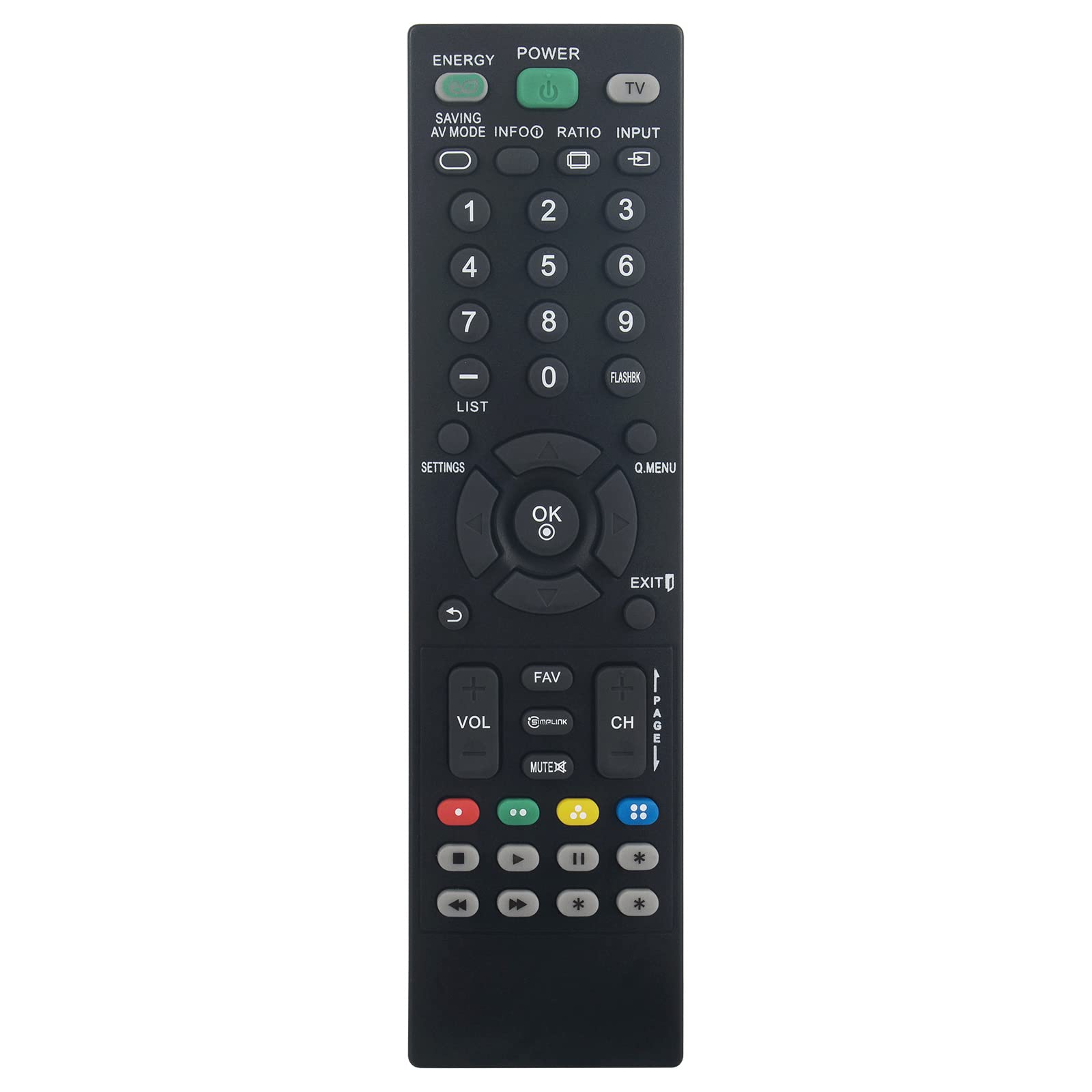 AKB73655806 Replacement Remote Control Fit for LG TV 22LS3500 22LS3500-UD 22LS3510 22LS3510-UA 26LS3500 26LS3500-UD 26LS3510 26LS3510-UA 32CS460 32CS460-UC 32CS461 32CS461-UA 32CS560