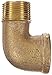 Anderson Metals - 38116-12 38116 Red Brass Pipe Fitting, 90 Degree Street Elbow, 3/4