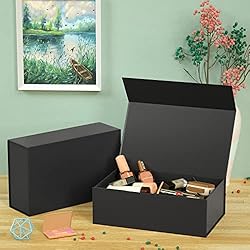 RYDDOY Black Gift Box, 12x6x4'' Gift boxes for