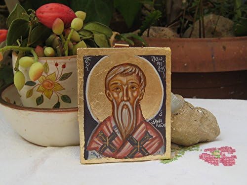 Orthodox icon of St Leonidas of Athens- byzantine Saint Leonides