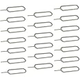eTECH Collection Sim Card Tray Remover Eject Pin Key Tool for iPhone iPad Samsung Galaxy Smart Phone/Tablet and More (Silver) (20 Pack)