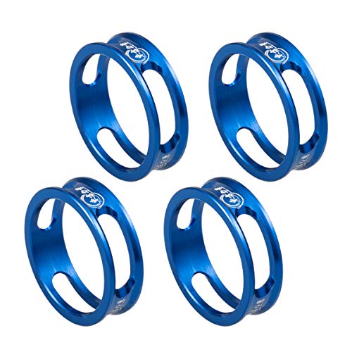 EASTERN POWER Bike Headset Spacer 1-1/8" MTB Headset Spacers Road Bicycle Stem Spacers 10mm x 4, Blue