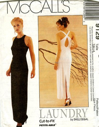 McCall's 9129 Misses Cross-back Evening Dress Evening Elegance Pattern Size 12-14-16 Laundry By Shelli Segal