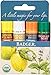 Badger Classic Lip Balm - Tangerine Breeze, Ginger & Lemon, Highland Mint and Unscented 4Pk