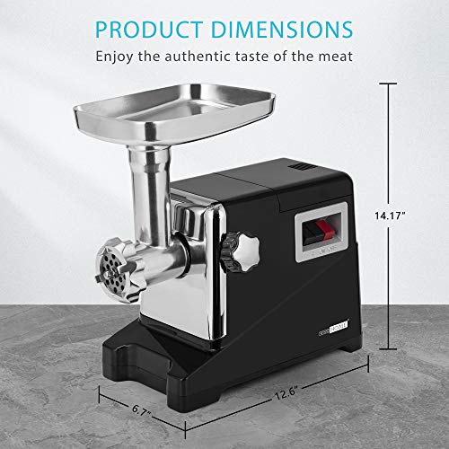 VIVOHOME 1500W Electric Meat Grinder with 4 Grinding Plates, 3 in 1