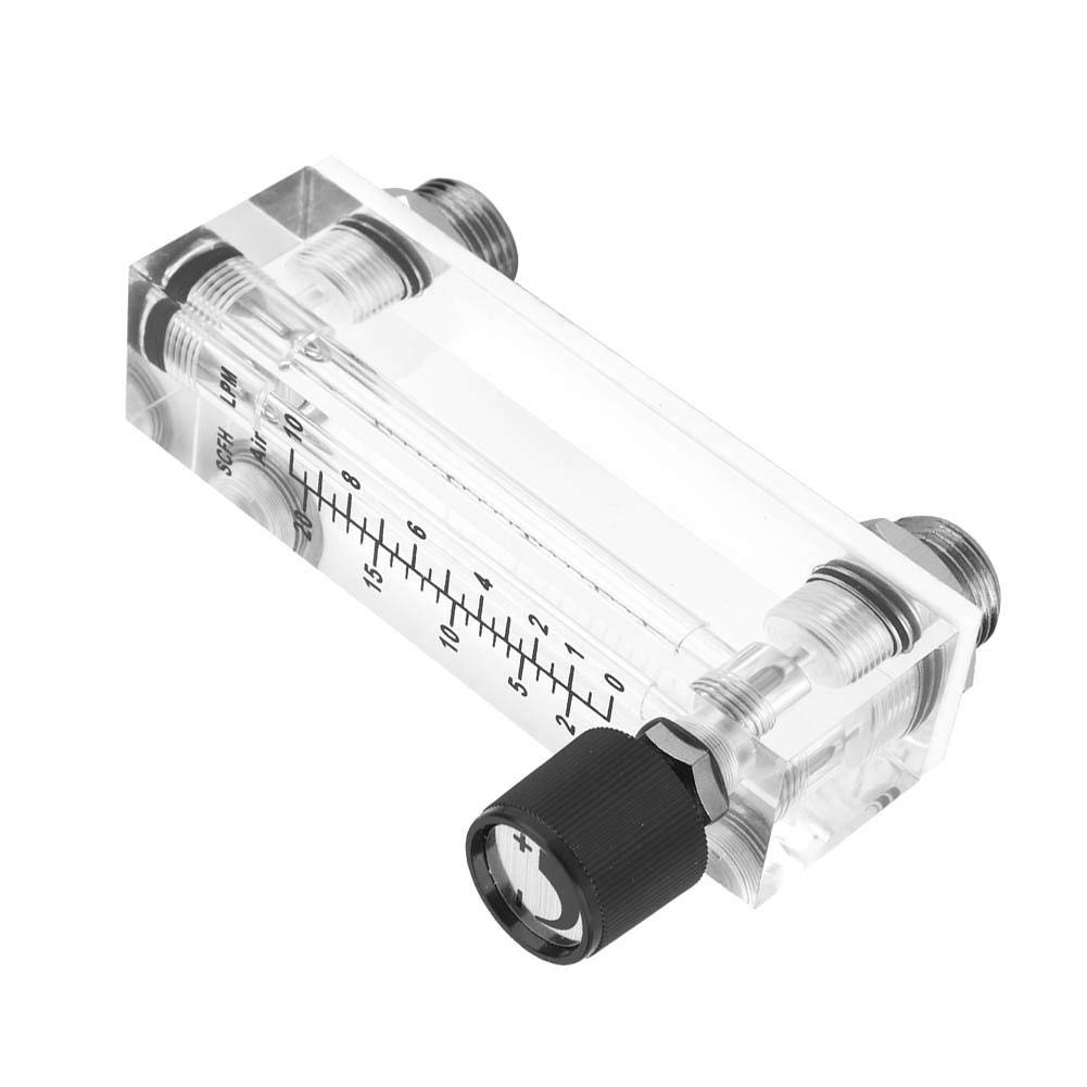1~10LPM 1/4" M18*1.5 Panel Type Flowmeter, LZM-6T Acrylic Gas Meter with Black Adjustable Knob, 4% Accuracy Level - Image 5
