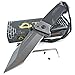 VORTEK Ball Bearing Pivot System Heavy Duty EDC Folding Pocket Knife: 8Cr13MoV Razor Sharp Blade - LMF Style Pommel with Lanyard - Smooth Fast One Hand Opening