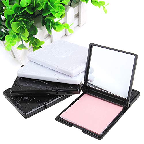 Tcplyn Premium Quality Bodhi200 50 pcs Blotting Paper Beauty Control Oil Absorbing Tissues Face Facial Make Up Sheets with Mirror Black Plastic Cover - Thumbnail 3