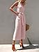 PRETTYGARDEN 2018 Women's Striped Sleeveless Waist Belted, Pink, Size Small