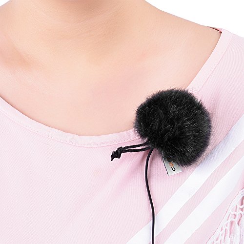 Comica CVM-MF1(B) Outdoor Furry Microphone Wind Muff for lavalier Lapel Microphone Comica Audio-Technica etc.(3 Pack) (Black) - Thumbnail 5