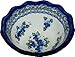 Polish Pottery Ceramika Boleslawiec, 0413/162, Bowl Fala Small, 5 3/4 Cups, Royal Blue Patterns with Blue Pansy Flower Motif