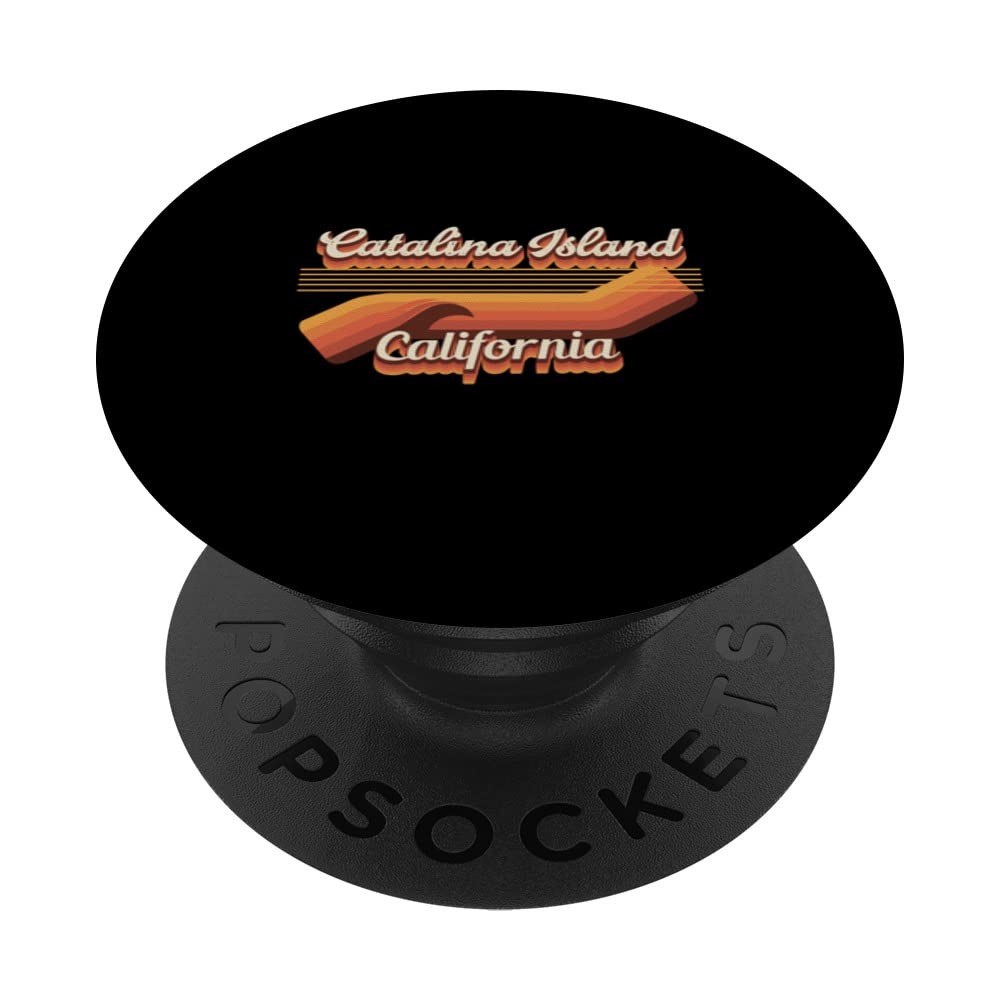 Retro Catalina Island 80s Outfit - Catalina Island Beach PopSockets Swappable PopGrip