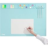 Extra Large 32"×24" Silicone Painting Mat with Raised Edges, NonStick Silicone Craft Mat for Resin Casting, Silicon Art Matt for Kids, Creator, Silicone Mats for Crafts, Clay, SAPID, Mint Green