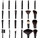 ACEVIVI Makeup Brushes Premium Makeup Brush Kit Handle Synthetic Kabuki Foundation Cosmetic Brushes for Powder Liquid Cream (Black 24pcs)