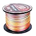 Sougayilang 500m/547Yards 4 Strands 12lb-72lb Multifilament Pe Superbraid and Braided Fishing Line (Grey Yellow Black Green Multicolor)