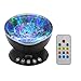 StarLight Ocean Wave Projector with 7 Colors Night Light Built-in Mini Music Player and Remote Control(Black)