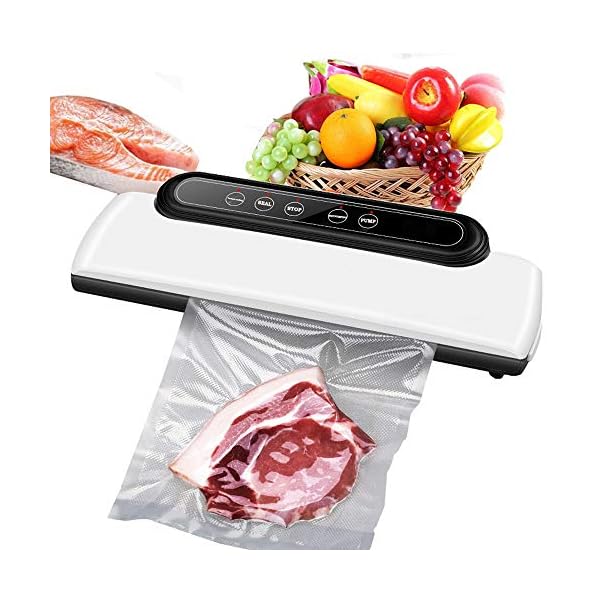 Vacuum Sealer,5 in 1 Automatic One-Touch Vacuum Sealer Machine with Built-in Cutter for Food Storage and Preservation…