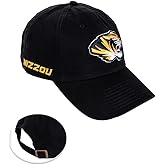 Desert Cactus University of Missouri Baseball Hat Mizzou Tigers Brimmed Embroidered Hats Cap Adjustable Cloth Strap Adult (Style G1) Black