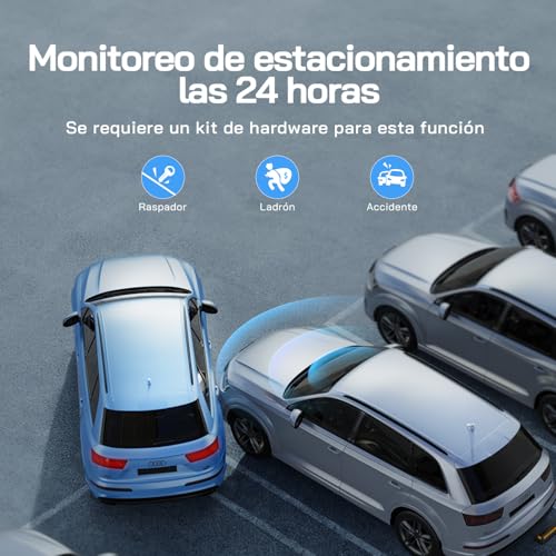 Cámara de Coche Delantera y Trasera 2.5K QHD, Dashcam de Doble Lente para Coches de 170º Gran Angular Monitor de Aparcamiento 24H con Grabación en Bucle y Sensor G