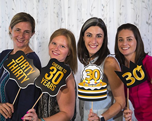 30th Birthday Photo Booth Props Dirty Thirty Party Import It All