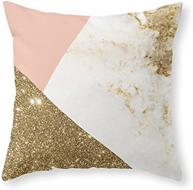 Funny Wholesale Gold Marble Collage Pillow Cover, 18 x 18 inches
