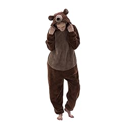 COSUSKET Fitted Unisex Adult Bear Onesie